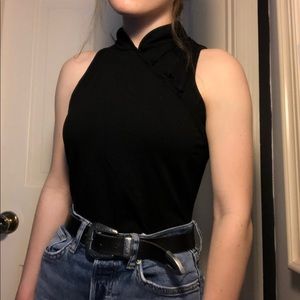 🍒vintage black button top from the 90s🍒